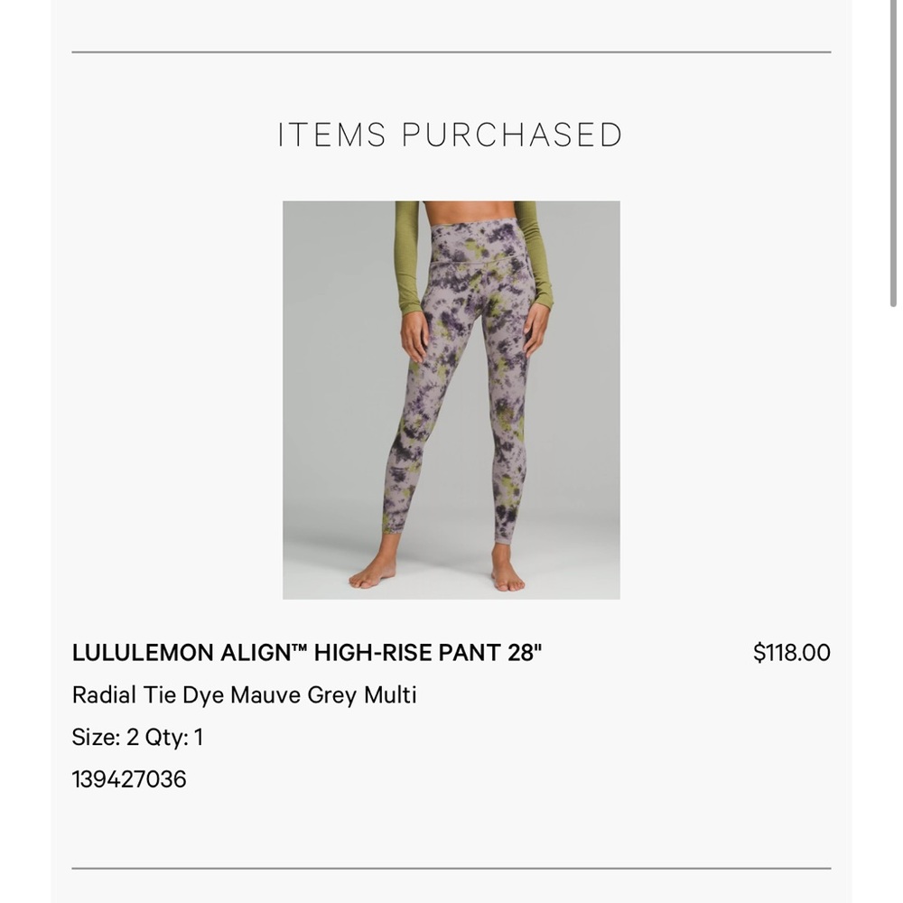 Worn once lululemon align leggings